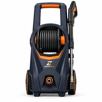 ZENTOPETS Upright Wheeled Pressure Washer with Hose Reel and Spray Wand