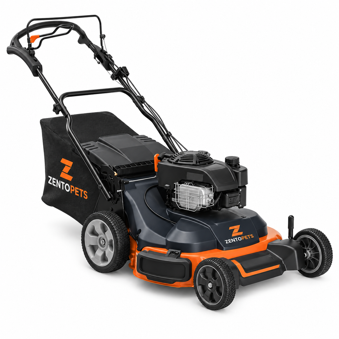 ZENTOPETS Walk-Behind Lawn Mower with Rear Grass Collection Bag