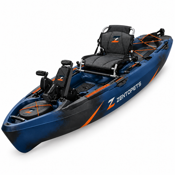 ZENTOPETS Single-Seat Pedal Fishing Kayak with Elevated Mesh Seat