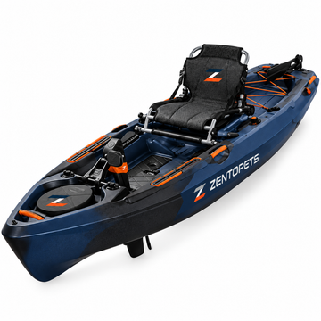 ZENTOPETS Compact Pedal-Drive Fishing Kayak with Elevated Mesh Seat
