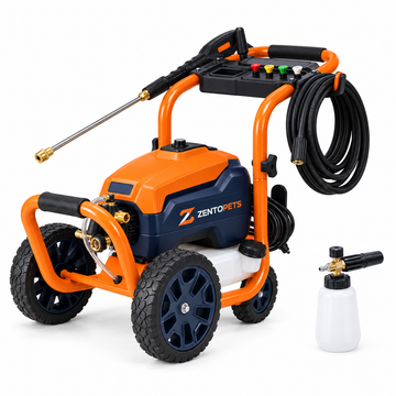 ZENTOPETS Four-Wheel Cart Pressure Washer with Spray Wand and Foam Bottle
