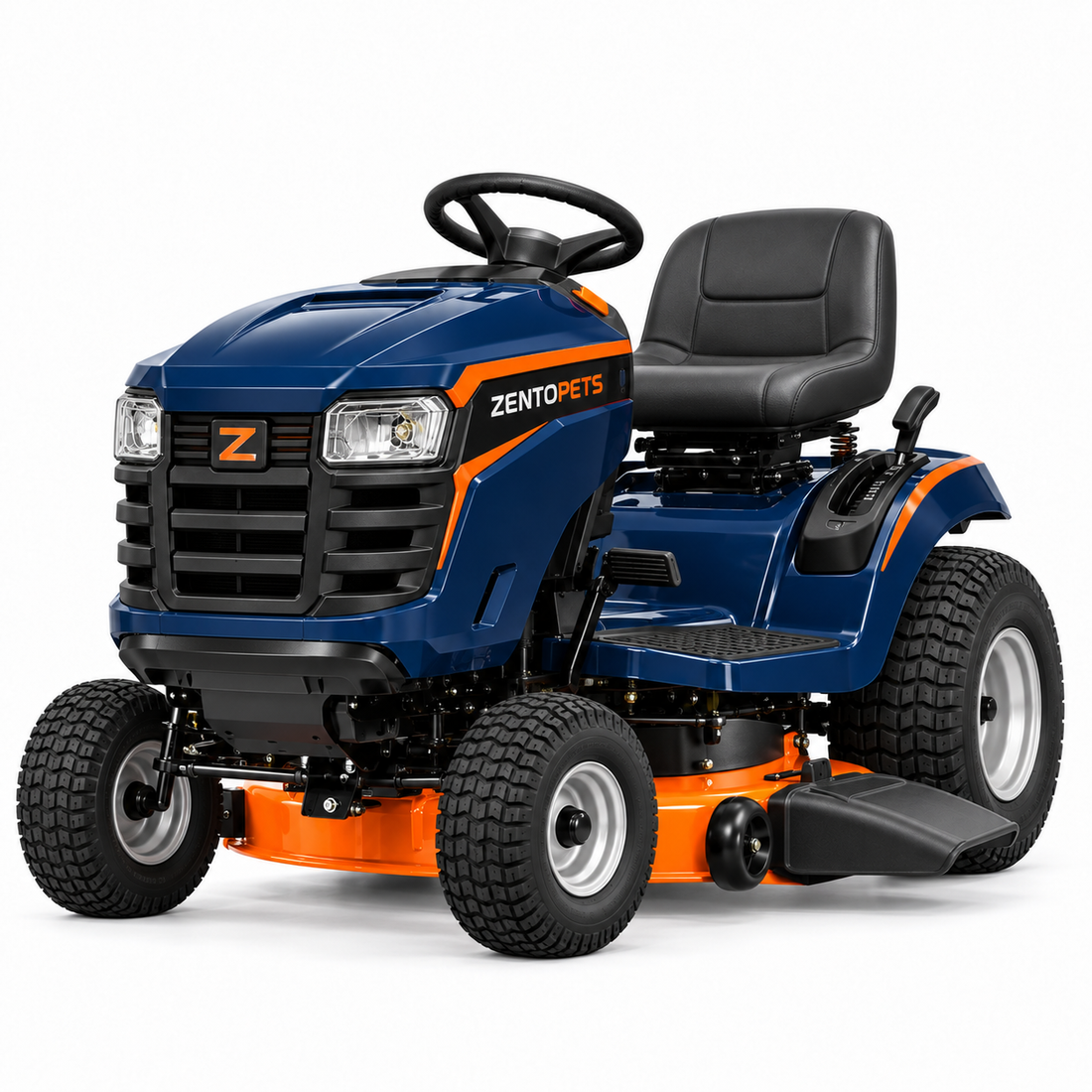 ZENTOPETS Riding Lawn Mower with Steering Wheel and Side-Discharge Deck