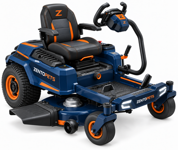 ZENTOPETS Battery-Powered Zero-Turn Riding Lawn Mower with Yoke Steering